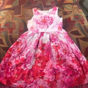 Young girl pink dress